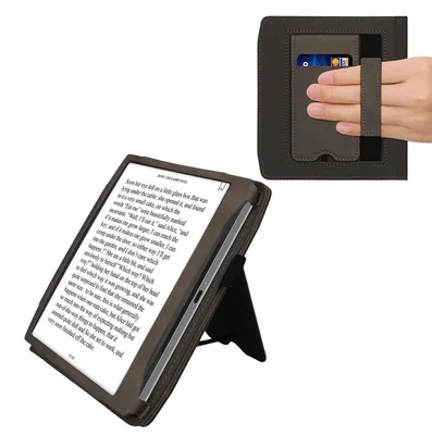 Produktbild von kwmobile Schutzhülle kompatibel mit Pocketbook Era / Era Color Flip Hülle - Cover mit Handschlaufe - Pusteblume Love Grau