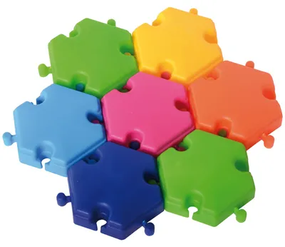 Produktbild von Eduplay Bausteine Set - Octagon Blöcke - 96 Stück - buntes Spielzeug