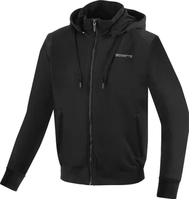 Image de Bogotto R-Ace Hoodie zippé pour moto, noir, L