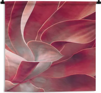 Produktbild von MuchoWow® Wandteppich Wandbehang Stilleben - Blätter - Pflanze - Rosa 60x60 cm Tapisserie Dekoration Wandtuch - Dekorationen - Wand Decke