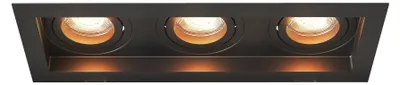 Image de Ledvion spot encastrable LED noir douille GU10 3W blanc chaud dimmable