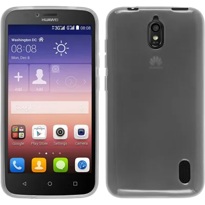 Produktbild von PhoneNatic Case kompatibel mit Huawei Y625 - weiß Silikon Hülle transparent + 2 Schutzfolien