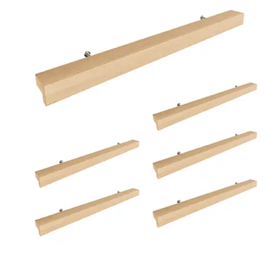 Produktbild von Sossai Holz Möbelgriffe aus Buche | GAH01 | Lochabstand 192mm, Länge 272mm, 6 Stück
