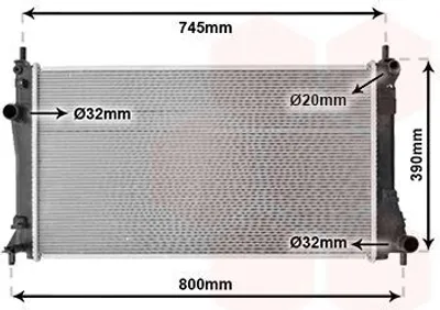 Produktbild von VAN WEZEL 27002249 Kühler Wasserkühler Motorkühler für MAZDA 5 (CW)