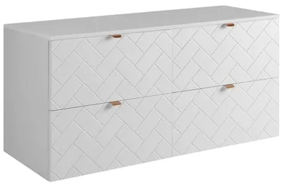 Produktbild von RODAN | Waschbeckunterschrank 120 cm - Weiß Matt - Badezimmerschränke - Badmöbel - Waschbecken Unterschränke - Weiße Arbeitsplatte