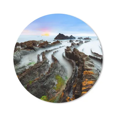Produktbild von MuchoWow® Mauspad Mousepad Nebel - Felsen - Wasser - Natur 20x20 cm - Mousepads - Maus Mat - Pad - Mausunterlage - Schreibtischmatte