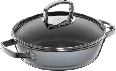 Produktbild von Fusiontec Mineral Schmorpfanne mit Glasdeckel, 24 cm, Platinum