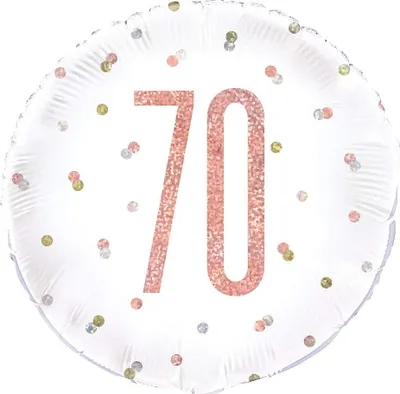 Produktbild von Folienballon zum 70. Geburtstag, Roségold, 45 cm