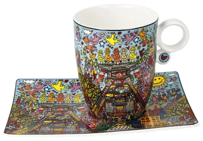 Produktbild von Goebel Rizzi Remenber those Cool Coal Days Künstlertasse mit Untertasse