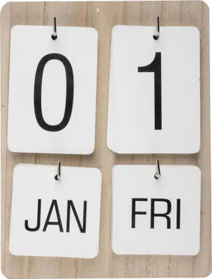 Produktbild von Wandkalender Holz 22x17x2,5cm