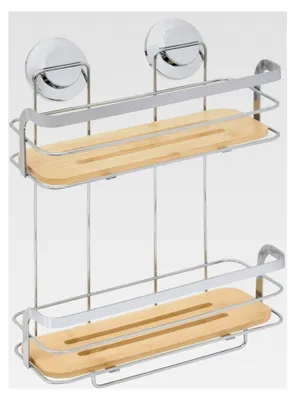 Produktbild von 5Five – Duschablage Silber – 25,5 x 13 x 35 cm – Badezimmeraufbewahrung, Duschorganizer, praktisches Badaccessoire