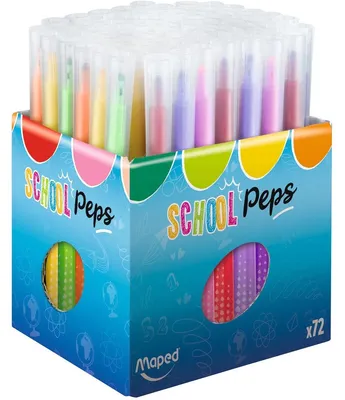 Produktbild von Maped - Filzstifte Color'Peps, Packung mit 72 Stück (Schulbedarfspackung)