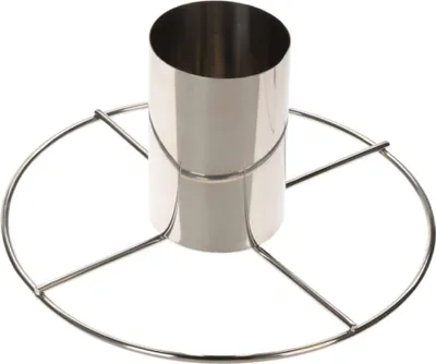 Image de Grille de cuisson pour poulet barbecue, acier inoxydable, 20 x 10 cm, argent