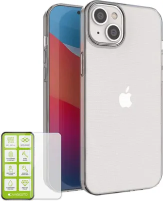 Image de Étui en silicone pour Apple iPhone 14 Plus + étui de protection en verre H9