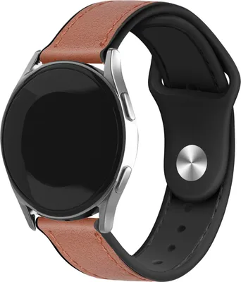 Produktbild von Strap-it Samsung Galaxy Watch 6 - 44mm Hybrid Leder Armband (Hellbraun)