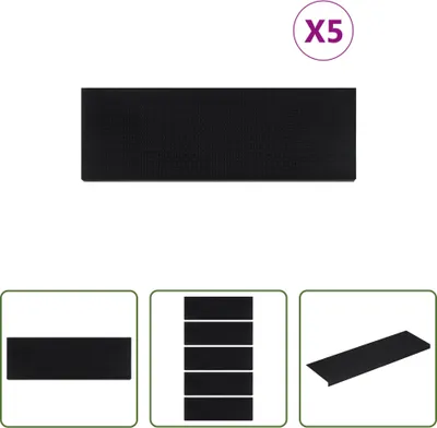 Image de The Living Store Tapis de marche 5 pcs. 25x75 cm caoutchouc