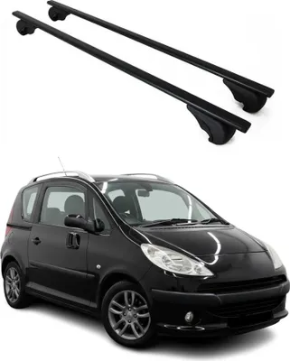 Produktbild von Dachträger Grundtäger für Peugeot 1007 2004-2009 75kg Metall Schwarz 2 tlg