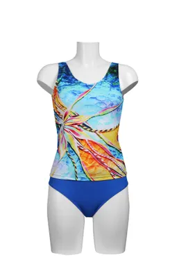 Produktbild von Pacific Fashion Tankini, Multicolor royalblau-bunt, Print, 30250, Größe 48 D