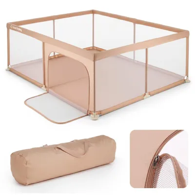 A playpen and its carrying bag.