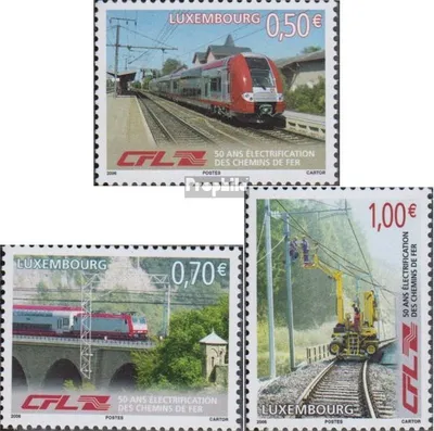 Produktbild von Briefmarken Luxemburg 2006 Mi 1704-1706 (kompl.Ausg.) postfrisch Eisenbahn