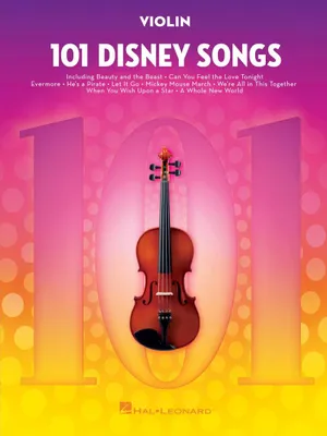 Image de 101 Disney Songs Violine Songbook, Filmklassiker als Noten für Geige Anfänger und Fortgeschrittene, Violine lernen mit, Sheet Music Sammlung