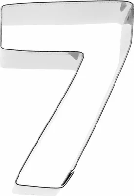 Produktbild von Birkmann Ausstechform Zahl 7, Ausstecher, Plätzchenform, Keks, Plätzchen, Edelstahl, 6 cm, 196629