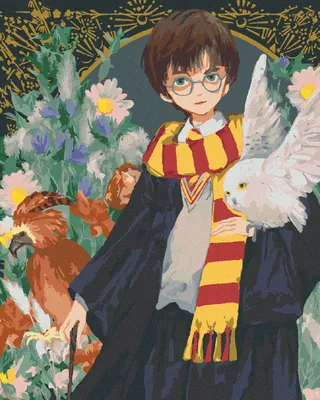 Image de Zuty - Peinture par numéros - HARRY POTTER, HEDVIKA ET FÉNIX FAWKES, 40 x 50 cm, sans cadre et sans toile tendue