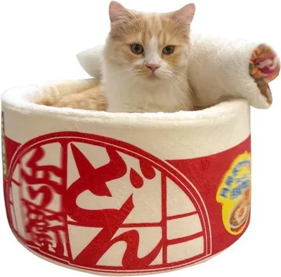 Produktbild von Famanu Katzenhaus Warmes Plüsch Katzeniglo - Waschbares Hunde- und Katzenbett