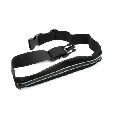 Produktbild von System-S Spritzwassergeschützte Tasche Sport Gürtel (1 Kammer) Taillen Brustgurt Hüftgurt mit Sicherheitsreflektorstreifen für Smartphone und andere Gegenstände (Schwarz)