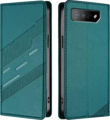 Obrázek produktu pro Pouzdro pro Asus ROG Phone 7,Polyuretankožené peněženkové pouzdro s přihrádkou na karty a funkcí stojánku Grün
