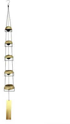 Produktbild von Metall-Windspiel für den Außenbereich, 3/5-lagig, Vintage-Gedenk-Windspiel für Haus, Garten, Terrasse, Feng Shui-Windglocke, Hängedekoration