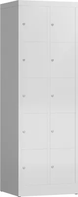 Produktbild von Schließfachschrank Fächerschrank 10 Fächer Spind 180x60x50cm, lichtgrau X-520520