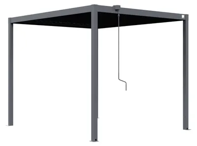 Immagine prodotto di PRIMEYARD Pergola bioclimatica 3x2,5 m Pali e tetto a lamelle in acciaio - antracite
