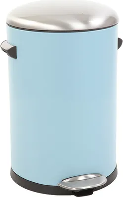 Immagine prodotto di EKO - Cestino a pedale Belle Deluxe da 12 litri - Acciaio e plastica - Azzurro, sabbiato