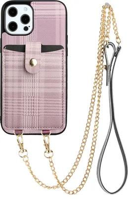 Produktbild von Schutzhülle geeignet Für Iphone11/11pro/11promax Lattice Muster Messenger Tasche Handy Rosa lila_iphone11PROMAX