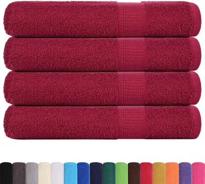 Produktbild von vidaXL Saunatücher FROGN 4 Stk. Bordeaux 80x200 cm 360 g/m²