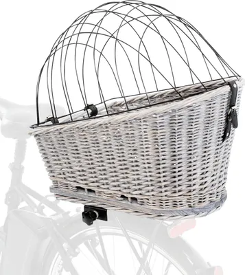Produktbild von TRIXIE Hunde-Fahrradkorb für Gepäckträger - grau - 35 × 49 × 55 cm