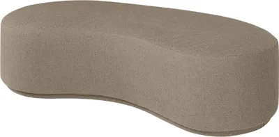 Produktbild von Casa Padrino Luxus Sitzbank Braun 149 x 65,5 x H. 41 cm - Gebogene Bank - Wohnzimmer Möbel - Hotel Möbel - Luxus Kollektion