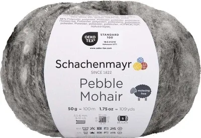 Zdjęcie produktu dla Schachenmayr Pebble Mohair 00090 Grey Przędza dziewiarska