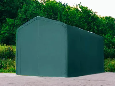 Produktbild von Mobile Garage PVC 720HD - 4x8m - Dunkelgrün