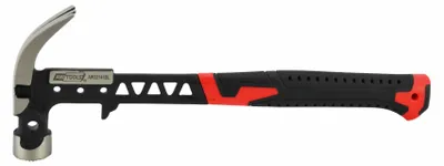 Productafbeelding van Awtools klauwhamer, 680 gram, monoblock, trillingsdempend, zwarte lijn