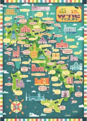 Produktbild von RAVENSBURGER Puzzlekarte Italien - Italienischer Weinshop 1000 dlks