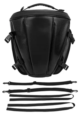 Immagine prodotto di Borsa posteriore per moto in stile fibra di carbonio, sella posteriore impermeabile per moto