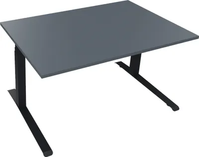 Produktbild von Sitz-/Stehtisch Kufe Doppels. Quad. B1400xT900xH645-1275 an/Lavagrau
