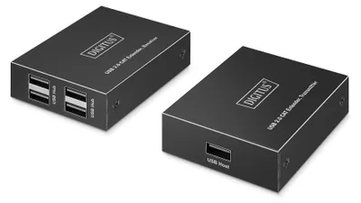 Productafbeelding van Digitus DA-73120 DIGITUS USB Extender 4xUSB-A 150m mit CAT6 schwarz