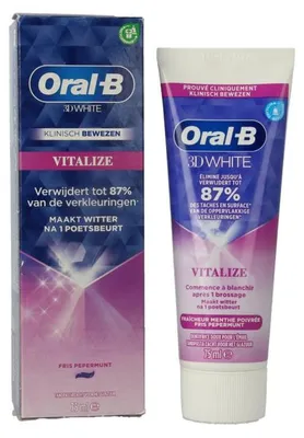 Productafbeelding van Oral B Tandpasta 3D white vitalize (75 ml)