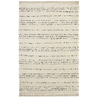 Zdjęcie produktu dla Kremowy dywan Shaggy Agouhe 160x230cm w paski