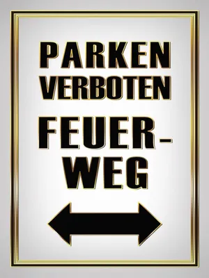 Produktbild von vianmo Holzschild 40x30 cm Parken verboten Feuerweg