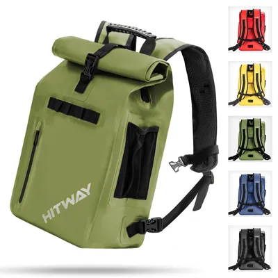 Produktbild von 3-in-1 HITWAY Fahrradtasche Wasserdichte Fahrradtasche 29L Große Kapazität Fahrrad Rücksitz Kofferraumtasche Grün