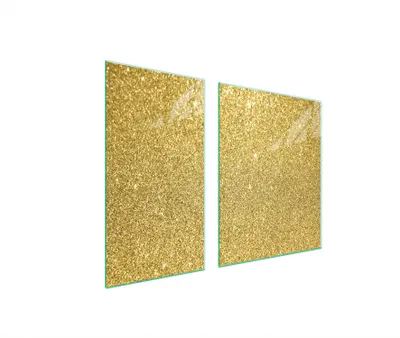 Immagine prodotto di Piastre copri fornelli 2 pezzi 90x52 Copri piano cottura in Vetroceramica tagliere in vetro Golden Sand